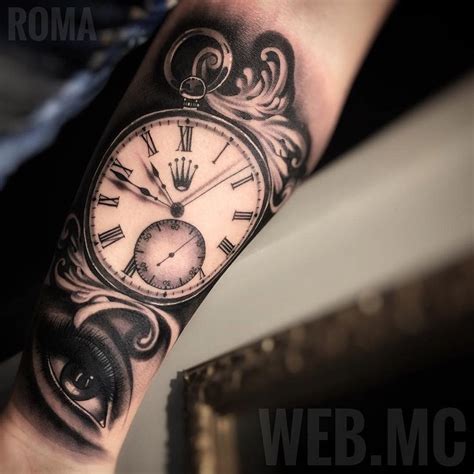 rolex tattoos|rolex pocket watch tattoo.